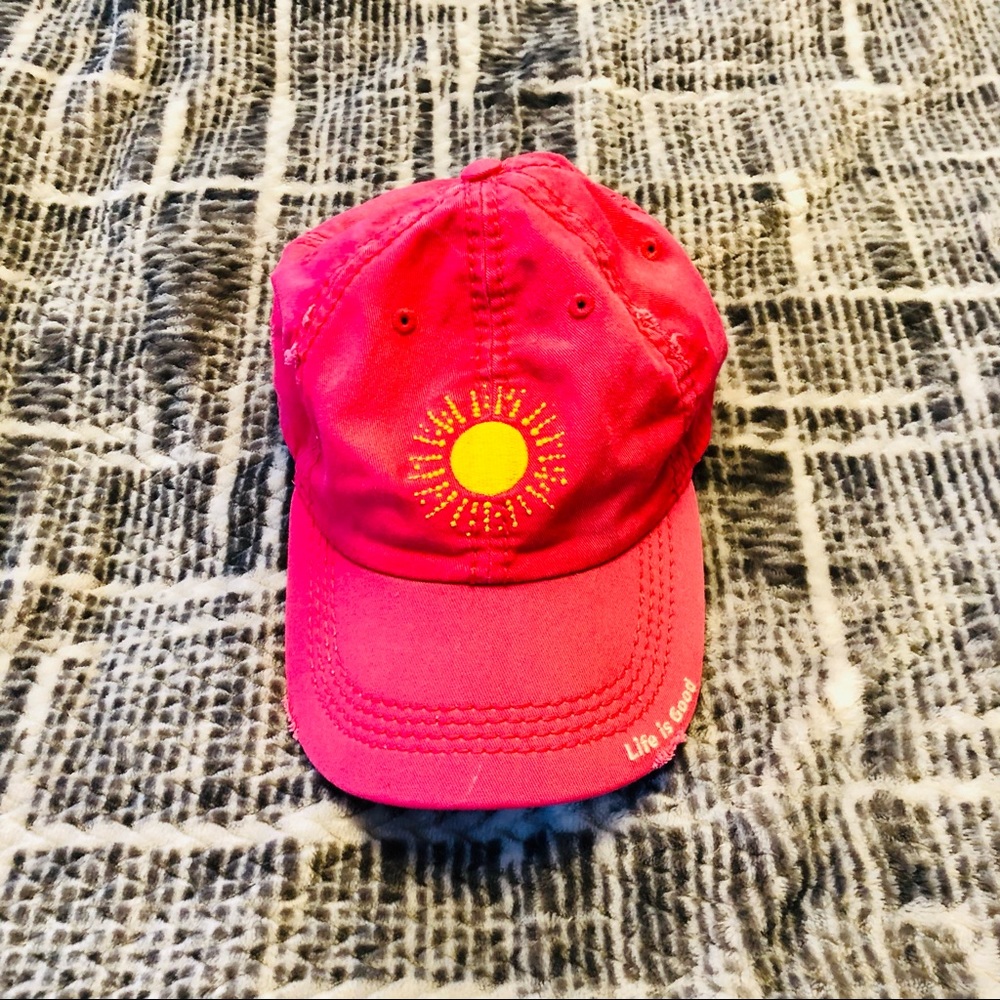 Life is Good Distressed Hat